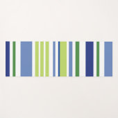 Blauwe en groene stripe Yoga Mat (Voorkant (horizontaal))