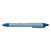 Blauwe en groene strips lycheerose pen (Bodem)