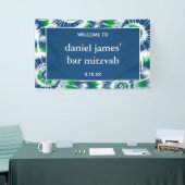 Blauwe en groene stropdas kleurstof gepersonalisee spandoek (Beurs)