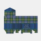 Blauwe en groene taarkleurige taardenbruiloft bedankdoosjes (Uitgevouwen)