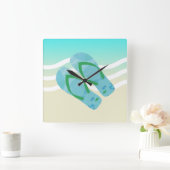 Blauwe en groene Teenslippers van de Kieuwgolven v Vierkante Klok (Huis)