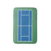 Blauwe en groene Tennis Court Verstoorde stijl Badmat (Voorkant Verticaal)
