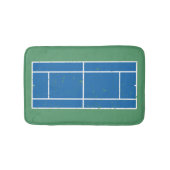 Blauwe en groene Tennis Court Verstoorde stijl Badmat (Voorkant)