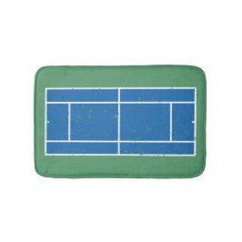Blauwe en groene Tennis Court Verstoorde stijl Badmat