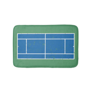Blauwe en groene Tennis Court Verstoorde stijl Badmat