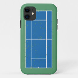 Blauwe en groene Tennis Court Verstoorde stijl Case-Mate iPhone Case