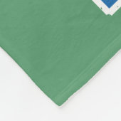 Blauwe en groene Tennis Court Verstoorde stijl Fleece Deken (Hoek)