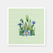 Blauwe en groene tuin servet (Voorkant)