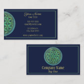 Blauwe en groene ventilator van levenslange Visite Visitekaartje (Voorkant / Achterkant)