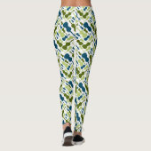 Blauwe en groene violen leggings (Achterkant)