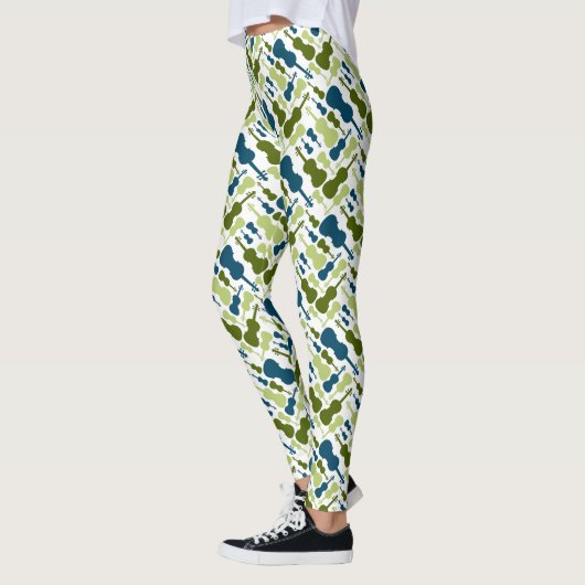 Blauwe en groene violen leggings (Links)