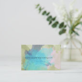 Blauwe en groene visitekaartjes (Staand voorkant)