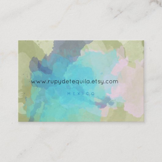 Blauwe en groene visitekaartjes (Voorkant)