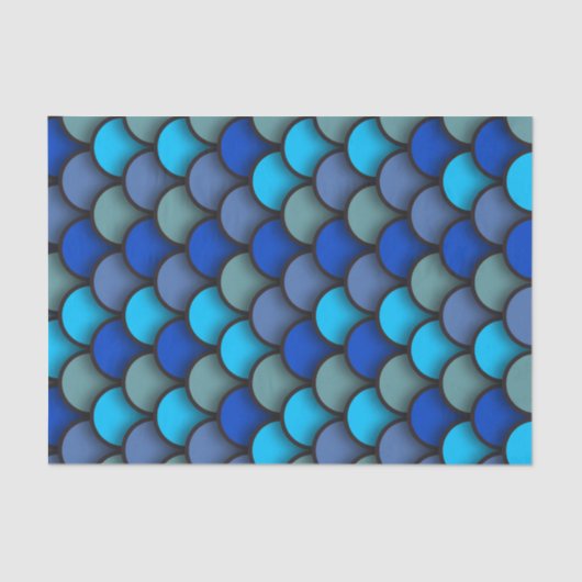 Blauwe en groene visschaaldieren onder het Zee van Tissuepapier (Voorkant)