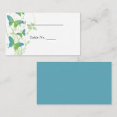 Blauwe en Groene Vlinder Vine Trouwplaats Kaarten Plaatskaartje (Voorkant / Achterkant)