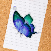 Blauwe en groene vlinder vinyl Sticker