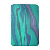 Blauwe en groene vloeibare marmer badmat (Voorkant Verticaal)