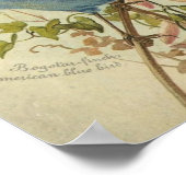 blauwe en groene vogels poster (Hoek)