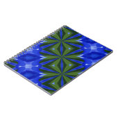 Blauwe en groene vormen Abstract kunstNotitieboek Notitieboek (Linkerzijde)