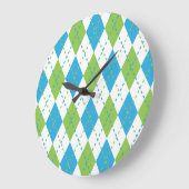 Blauwe en groene wandklok (Hoek)
