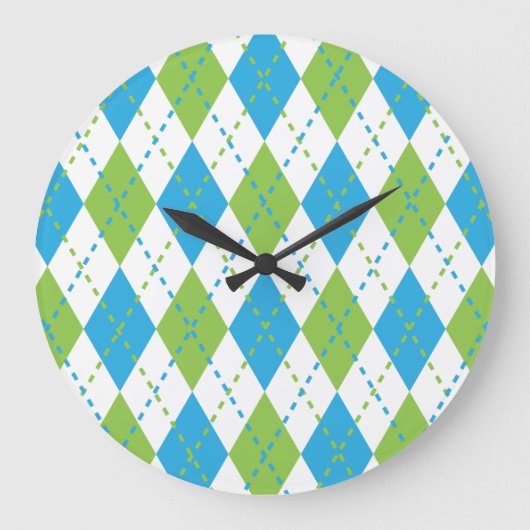 Blauwe en groene wandklok (Voorkant)