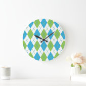 Blauwe en groene wandklok (Huis)