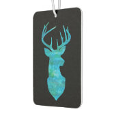 Blauwe en groene Waterverf Deer Trophy Art Luchtverfrisser (Links)