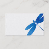 Blauwe en groene Waterverf Dragonfly-Visitekaartje Visitekaartje (Achterkant)