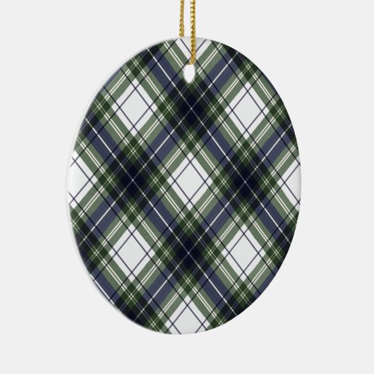 Blauwe en groene Waterverf kerstspeldenversiering Keramisch Ornament (Rechts)