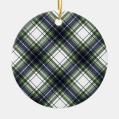 Blauwe en groene Waterverf kerstspeldenversiering Keramisch Ornament (Voorkant)