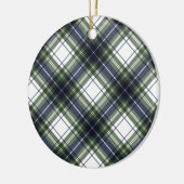 Blauwe en groene Waterverf kerstspeldenversiering Keramisch Ornament (Links)