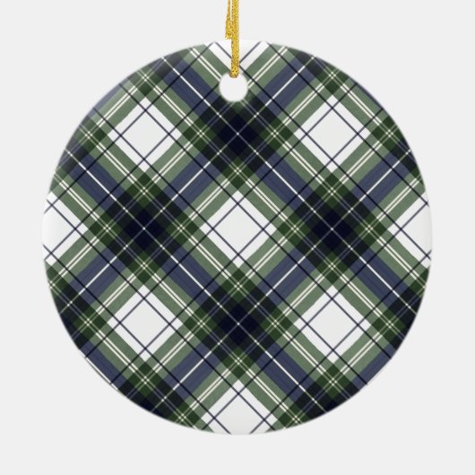 Blauwe en groene Waterverf kerstspeldenversiering Keramisch Ornament (Achterkant)