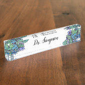 Blauwe en groene waterverf naambordje (Zijkant)