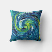 Blauwe en groene wervelkolom kussen (Achterkant)