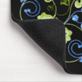 Blauwe en groene wijn met naam muismat (Hoek)