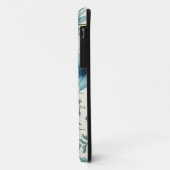 Blauwe en groene wilde bloemen botanisch Case-Mate iPhone case (Achterkant/links)