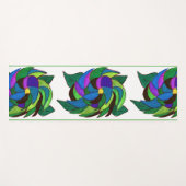 Blauwe en groene Yoga Mat (Voorkant (horizontaal))