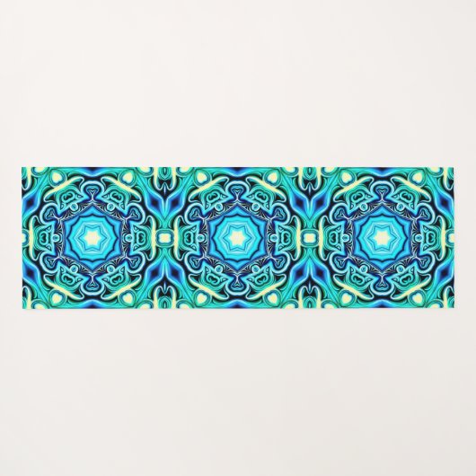 Blauwe en groene yogamat (Achterkant (horizontaal))