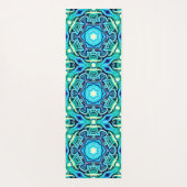 Blauwe en groene yogamat (Achterkant)
