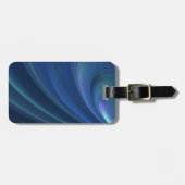 Blauwe en groene zachte zandgolven bagagelabel (Voorkant horizontaal)