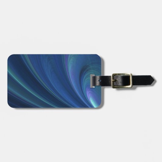 Blauwe en groene zachte zandgolven bagagelabel (Voorkant horizontaal)