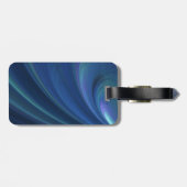 Blauwe en groene zachte zandgolven bagagelabel (Achterkant horizontaal)