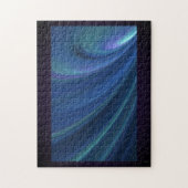 Blauwe en groene zachte zandgolven legpuzzel (Verticaal)