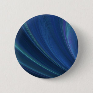 Blauwe en groene zachte zandgolven ronde button 5,7 cm