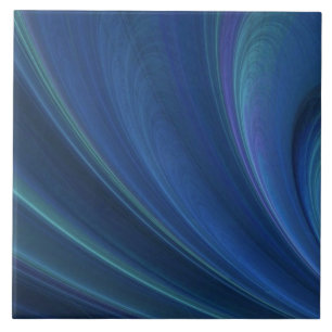 Blauwe en groene zachte zandgolven tegeltje