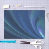 Blauwe en groene zachte zandgolven tissuepapier (Craft)