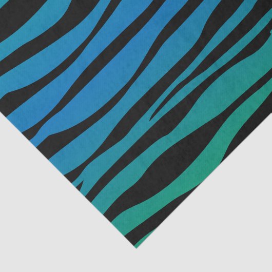 Blauwe en groene Zebra — Dierafdrukken Tissuepapier (Detail)