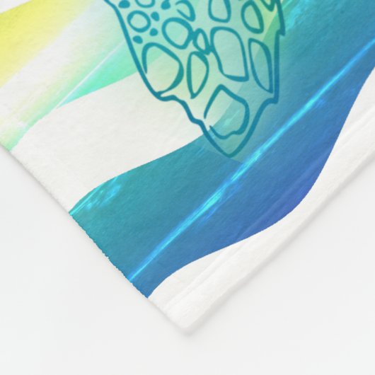 Blauwe en groene Zee Fleece Deken (Hoek)