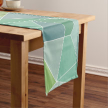 Blauwe en groene Zee Glass Table Runner