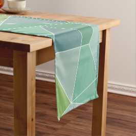 Blauwe en groene Zee Glass Table Runner Korte Tafelloper